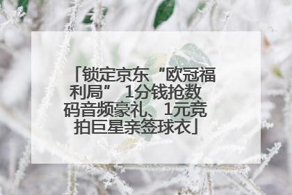 锁定京东“欧冠福利局” 1分钱抢数码音频豪礼、1元竞拍巨星亲签球衣