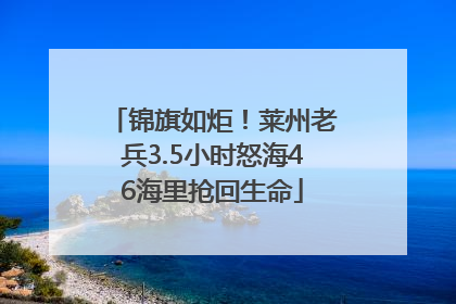 锦旗如炬！莱州老兵3.5小时怒海46海里抢回生命