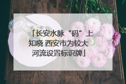 长安水脉“码”上知晓 西安市为较大河流设置标识牌