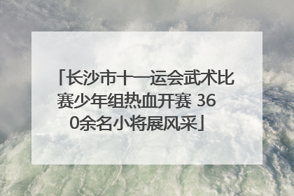 长沙市十一运会武术比赛少年组热血开赛 360余名小将展风采