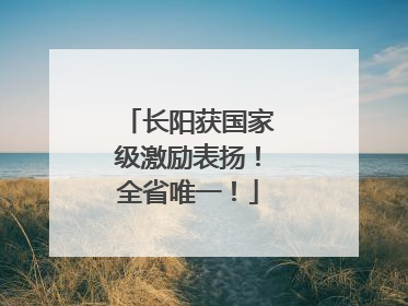 长阳获国家级激励表扬！全省唯一！