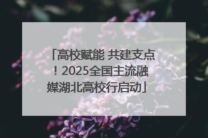 高校赋能 共建支点！2025全国主流融媒湖北高校行启动