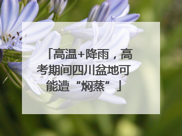 高温+降雨，高考期间四川盆地可能遭“焖蒸”