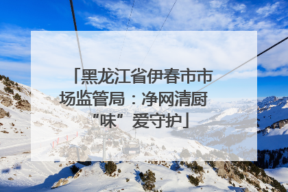 黑龙江省伊春市市场监管局：净网清厨 “味”爱守护