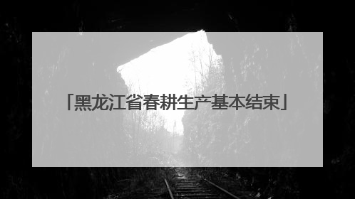 黑龙江省春耕生产基本结束