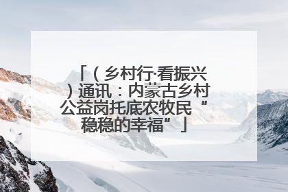 （乡村行·看振兴）通讯：内蒙古乡村公益岗托底农牧民“稳稳的幸福”