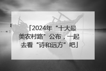 2024年“十大最美农村路”公布，一起去看“诗和远方”吧