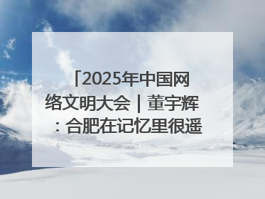 2025年中国网络文明大会｜董宇辉：合肥在记忆里很遥远也很亲切