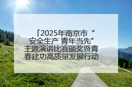 2025年南京市“安全生产 青年当先”主题演讲比赛颁奖暨青春建功高质量发展行动出征仪式举行