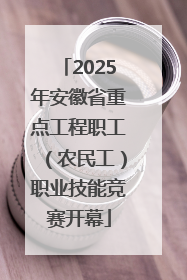 2025年安徽省重点工程职工（农民工）职业技能竞赛开幕