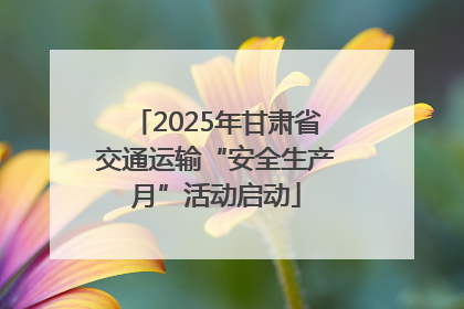 2025年甘肃省交通运输“安全生产月”活动启动