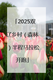 2025双辽乡村（森林）半程马拉松开跑