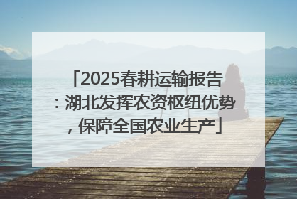 2025春耕运输报告：湖北发挥农资枢纽优势，保障全国农业生产