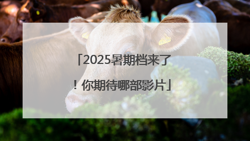 2025暑期档来了！你期待哪部影片