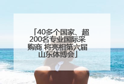 40多个国家、超200名专业国际采购商 将亮相第六届山东体博会