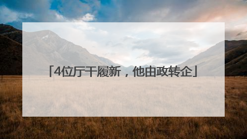4位厅干履新，他由政转企